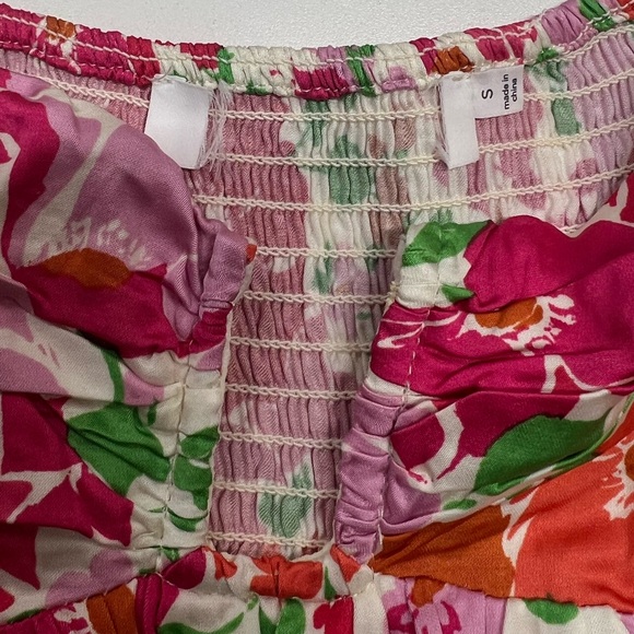 ASTR the Label Women's Nalda Top Floral Size Small Pink Puff Sleeve - Picture 5 of 12